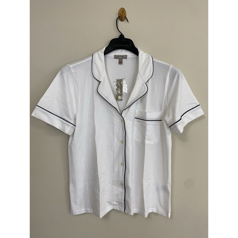 J.Crew Short-sleeve pajama Top in dreamy cotton blend NWT Size M Medium